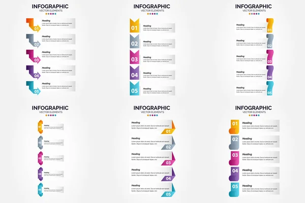 Använd Dessa Vektorillustrationer För Att Skapa Unik Infografik För Reklam — Stock vektor