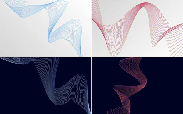 Collection Lignes Géométriques Minimales Ensemble Motif — Image vectorielle