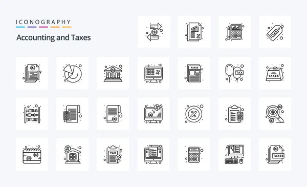 25税则行图标套件 — 图库矢量图片