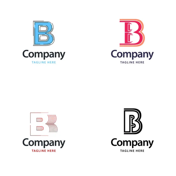 Brev Stor Logo Pack Design Creative Modern Logos Design Din – stockvektor