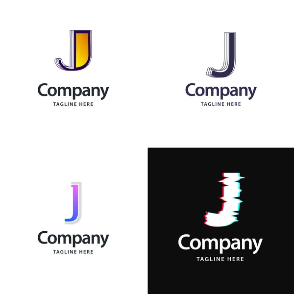 List Big Logo Pack Design Creative Nowoczesny Design Logo Dla — Wektor stockowy