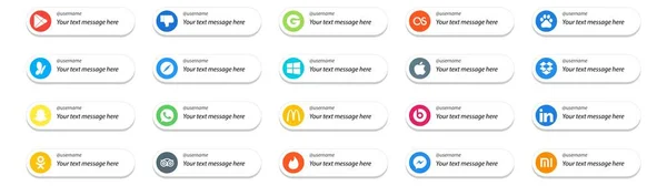 Social Media Follow Button Text Place Odnoklassniki Beats Pill Browser — Stock Vector