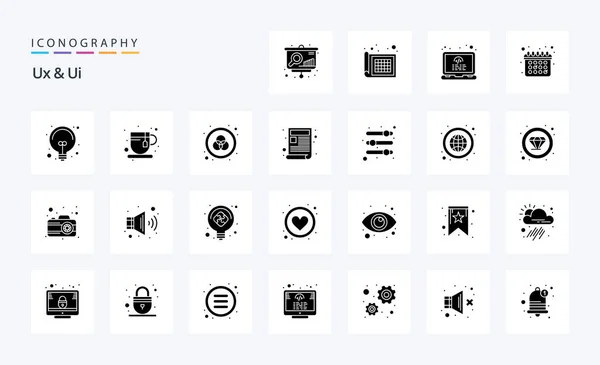 Solid Glyph Icon Pack — Stock Vector