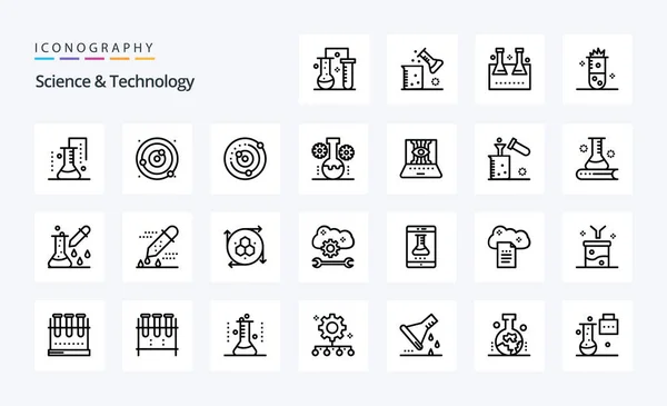 Science Technology Line Icon Pack — Stock Vector