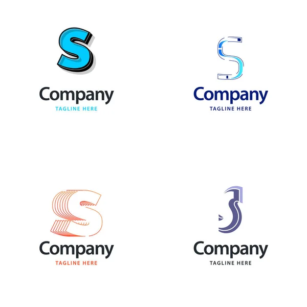 字母S大标识包设计创意现代标志设计为您的业务 — 图库矢量图片