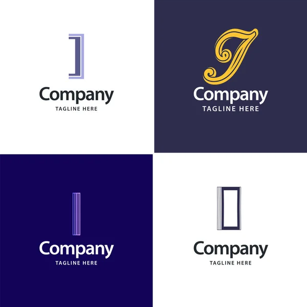 Carta Diseño Logotipos Grandes Diseño Logotipos Creativos Modernos Para Negocio — Vector de stock