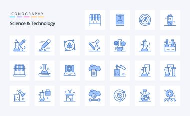 25 Bilim ve Teknoloji Mavi simgesi
