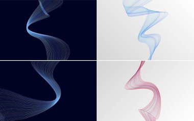 Tasarımlarınızı bu soyut dalga çizgisi arka planlarıyla öne çıkarın