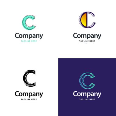 C Harfi Büyük Logo Paket Tasarımı Modern Logo Tasarımı İşiniz için