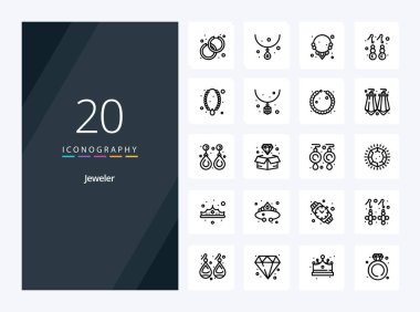 Sunum için 20 Mücevher Taslak simgesi