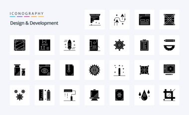 25 Tasarım Geliştirme Katı Sembol Paketi