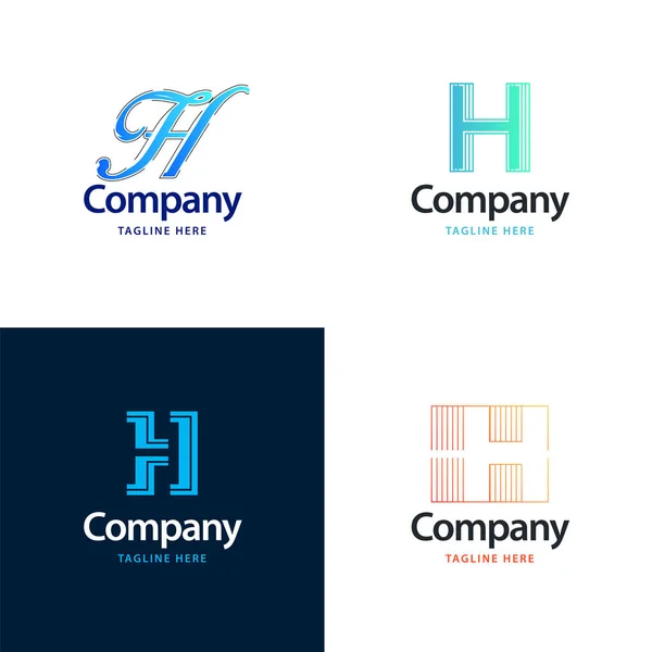 Letter Big Logo Pack Design Creative Modern Logos Design Your — Stock Vector