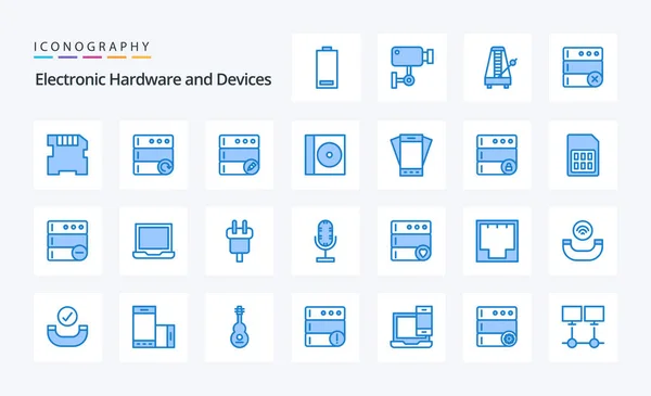 Devices Blue Icon Pack — Stock Vector