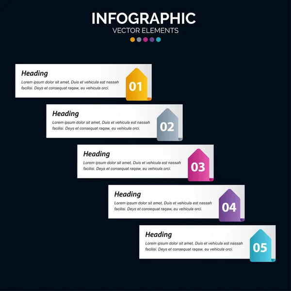 Option Infographics Diagram Annual Report Web Design Business Concept Steps — Stock Vector