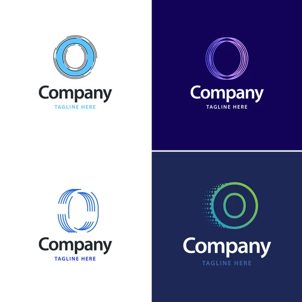 Büyük Logo Paketi Tasarımı Modern Logo Tasarımı Şirketiniz Için — Stok Vektör