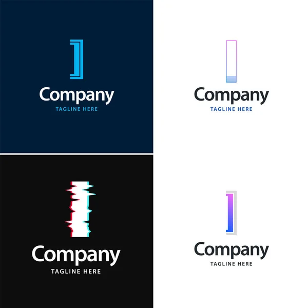 List Big Logo Pack Design Creative Nowoczesny Design Logo Dla — Wektor stockowy