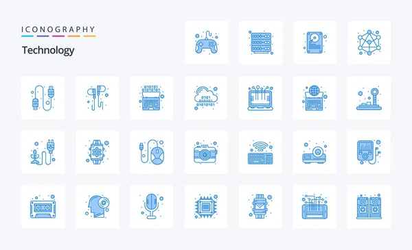 Technology Blue Icon Pack — Stock Vector