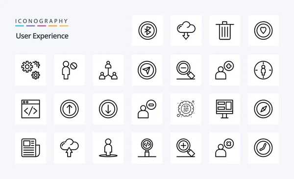 Paquete Iconos User Experience Line — Archivo Imágenes Vectoriales