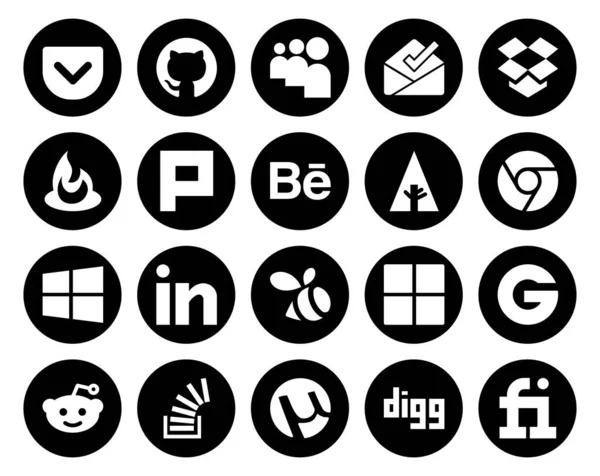 Social Media Icon Pack Including Question Reddit Forrst Groupon Swarm — Stock Vector