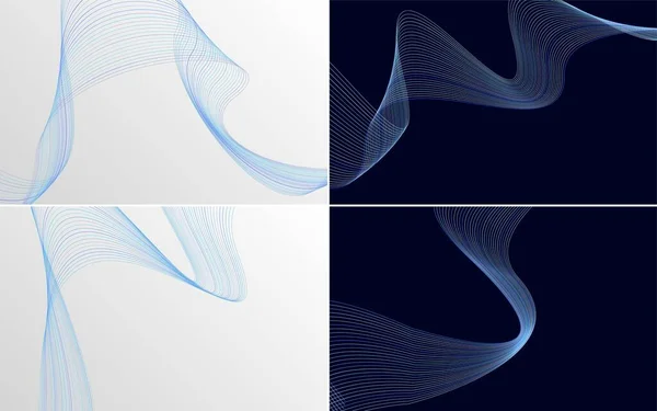 Collection Lignes Géométriques Minimales Ensemble Motif — Image vectorielle