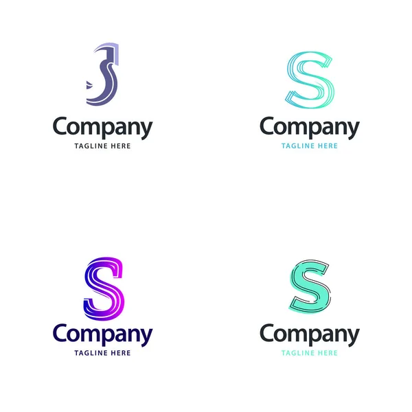 Letra Diseño Logo Grande Diseño Logos Modernos Creativos Para Negocio — Archivo Imágenes Vectoriales