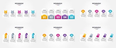 Reklam için ilgi çekici bilgi grafikleri oluşturmak için bu vektör illüstrasyonlarını kullanın. Broşürler. El ilanları. ve dergiler.