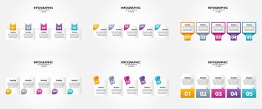 Bu vektör illüstrasyon seti reklam için bilgi grafikleri oluşturmak için mükemmeldir. Broşürler. El ilanları. ve dergiler.