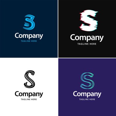 S Harfi Büyük Logo Paket Tasarımı Modern Logo Tasarımı İşiniz için