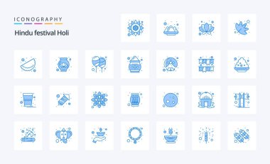 25 Holi Mavi simge paketi