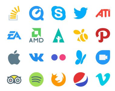 Elma dahil 20 Sosyal Medya Simgesi Paketi. Sürü halinde. tweet. İlk olarak. spor