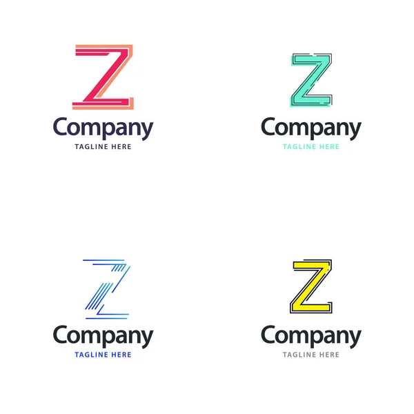 Letra Diseño Logo Grande Diseño Logotipos Creativos Modernos Para Negocio — Archivo Imágenes Vectoriales