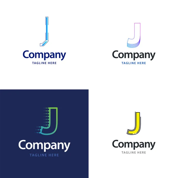 Буква Big Pack Design Creative Современный Дизайн Логотипов Вашего Бизнеса — стоковый вектор