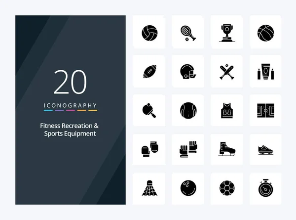 Icône Glyphe Solide Équipement Loisirs Sport Forme Physique Pour Présentation — Image vectorielle