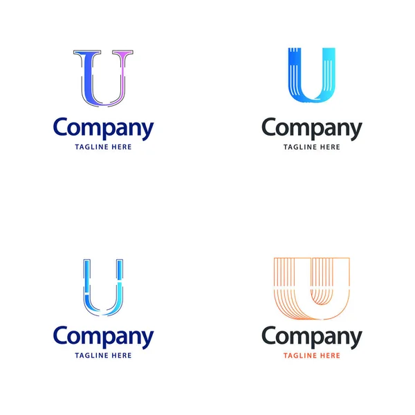 Buchstabe Big Logo Pack Design Kreatives Design Moderner Logos Für — Stockvektor