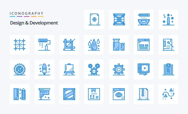 Design Development Blue Icon Pack — Stockový vektor