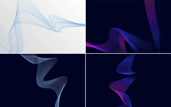 Vlnová Křivka Abstraktní Vektorové Pozadí Pro Moderní Elegantní Design — Stockový vektor
