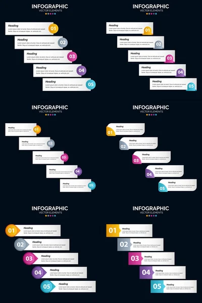 Använd Vektor Infografik För Att Markera Viktiga Punkter Din Företagspresentation — Stock vektor