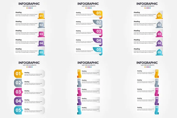 Tento Vektorový Infografický Set Ideální Pro Reklamu Vaše Podnikání Brožurách — Stockový vektor