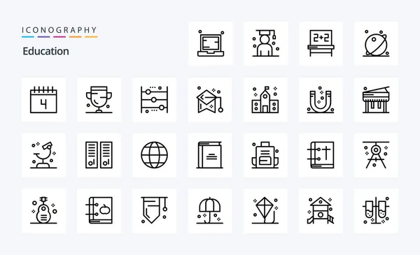 Education Line Icon Pack — Stock Vector