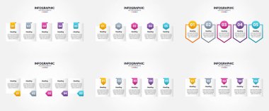 Reklam için sofistike ticari bilgi grafikleri oluşturmak için bu vektör çizimlerini kullanın. Broşürler. El ilanları. ve dergiler.