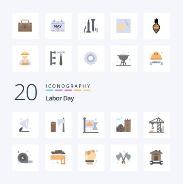 20 İşçi Bayramı Düz Renk Paketi İnşaat Crain Komünist güvenlik duvarı gibi