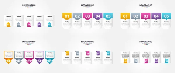 Our Vector Infographics Pack Includes Range Business Themed Infographics Diagrams — Stock Vector