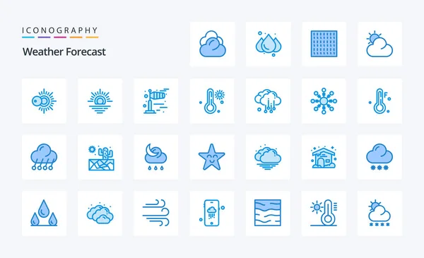 Weather Blue Icon Pack — Stock Vector