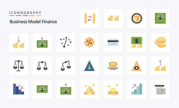 Financial Flat Color Icon Pack — 图库矢量图片