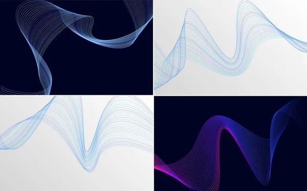 幾何学波パターンの背景を持つプロジェクトに現代的なタッチを追加します — ストックベクタ