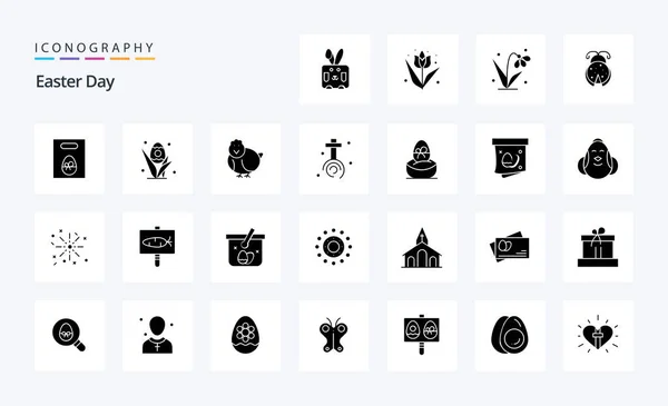 Ostern Solid Glyph Icon Pack — Stockvektor
