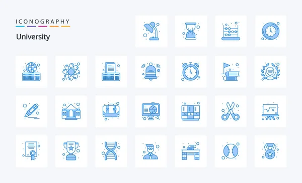 Paquete Iconos University Blue — Archivo Imágenes Vectoriales