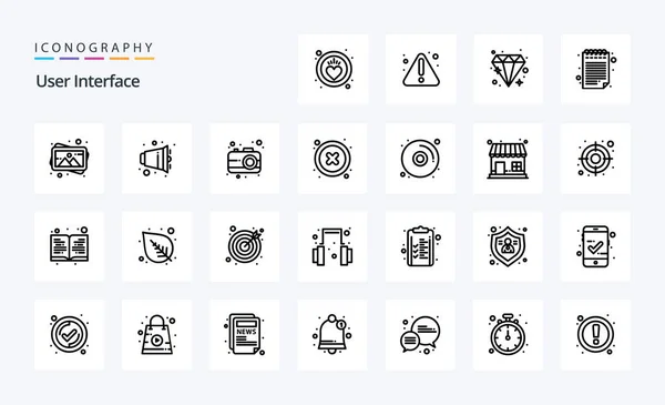 User Interface Line Icon Pack — Stock Vector