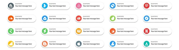 Social Media Follow Taste Und Text Place Wattpad Zootool Google — Stockvektor