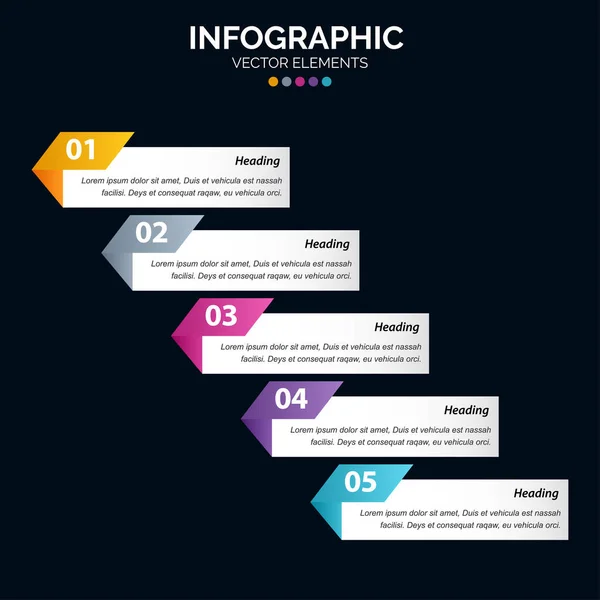 Option Infographie Diagramme Rapport Annuel Web Design Étapes Processus Concept — Image vectorielle